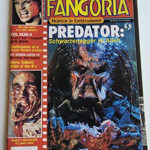 FANGORIA #65 W/ POSTER Predator 1987 Evil Dead 2 Bruce Cambell The Lost Boys George Romero Stephen King Clive Barker Hellraiser 80s slasher