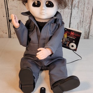 Michael Myers Halloween 2 Party City Animated Doll VERY RARE Horror Movie VHS Decor Decorations Halloween Prop Animatronic Figure Scary