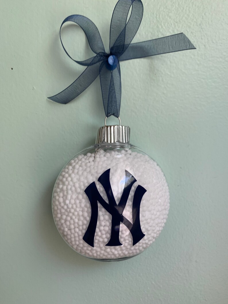 Baseball teams vinyl ornaments secret Santa Christmas ornaments sports teams gifts stocking stuffers New York Yankees
