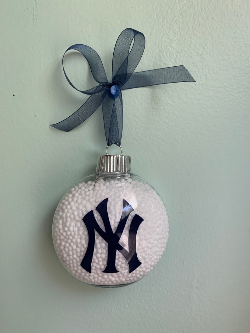 Baseball teams vinyl ornaments secret Santa Christmas ornaments sports teams gifts stocking stuffers New York Yankees