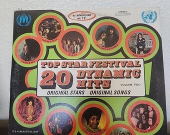 20 grandes éxitos del Top Star Festival, Vol. Dos. Disco de vinilo LP. 1972. TU-223.