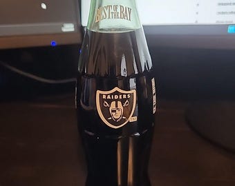 1993 Coca-Cola Raiders-fles ongeopend 8oz vintage NFL Oakland LA Raiders