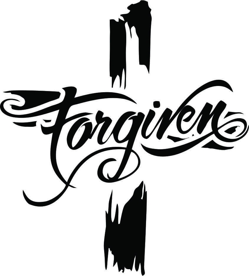 Forgiven Cross Svg File For Silhouette Cutting Crafting Etsy