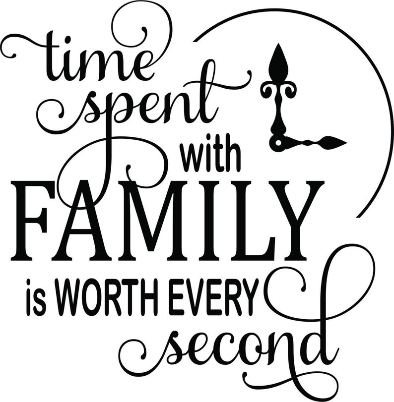 Download Time Spent With Family Vector Art svg line art silhouette | Etsy