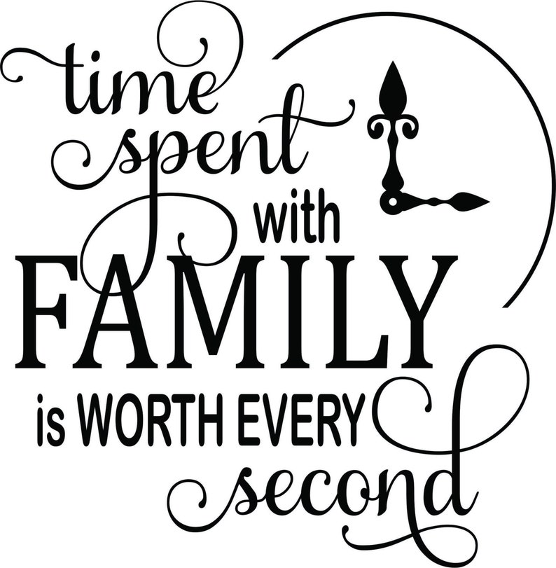 Time Spent With Family Vector Art svg line art silhouette | Etsy