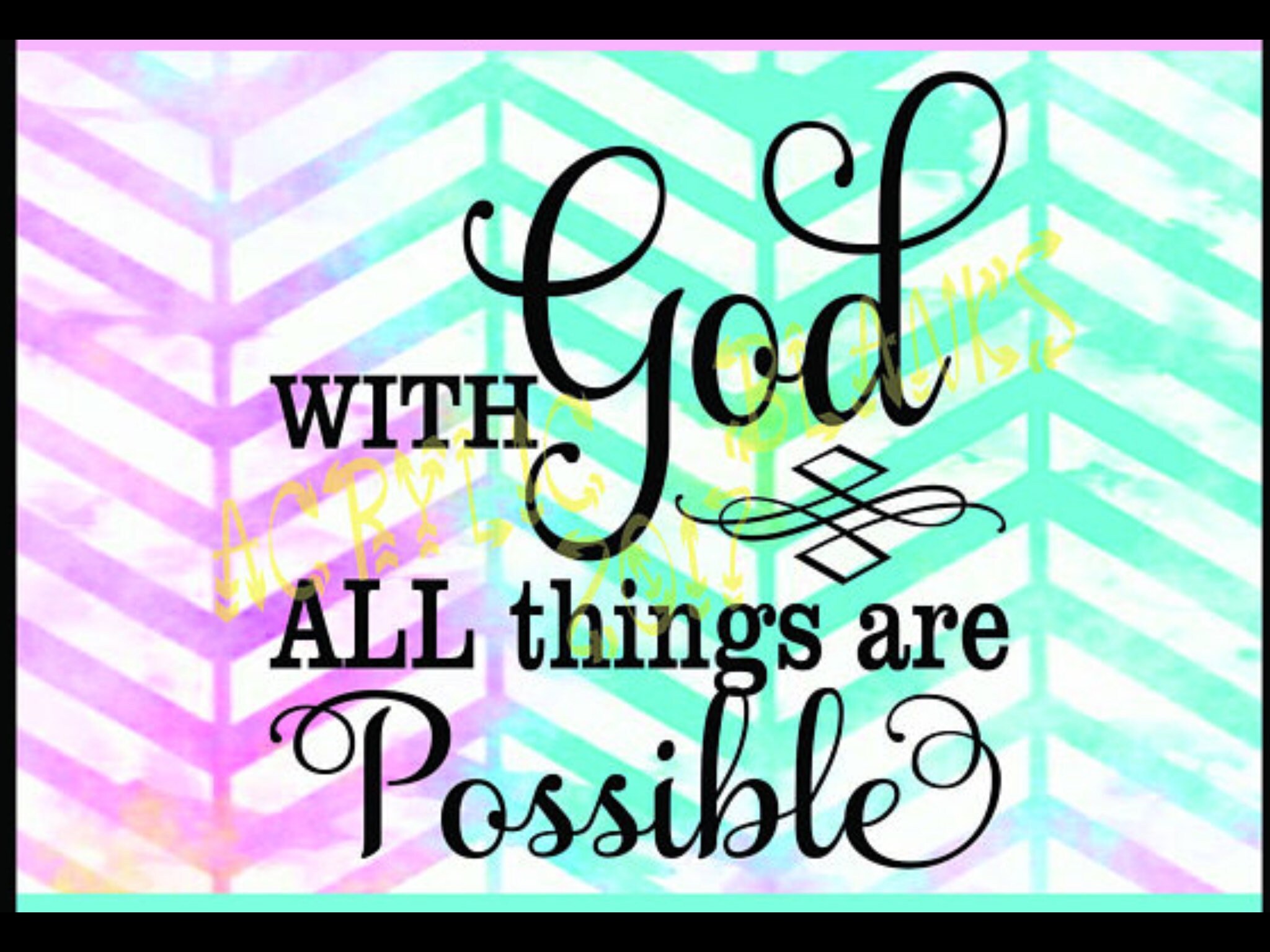 With God All Things Are Possible SVG lineart wall art | Etsy