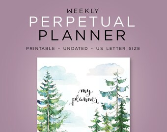 Undated Personal Planner Printable, Printable Planner Inserts, Weekly Planner, Printable Planner Pages, Daily Journal