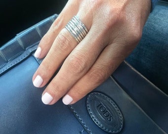 Sterling silver hammered bands , Stackable rings , 7 Band Set , Stacking Rings , Sterling silver bands