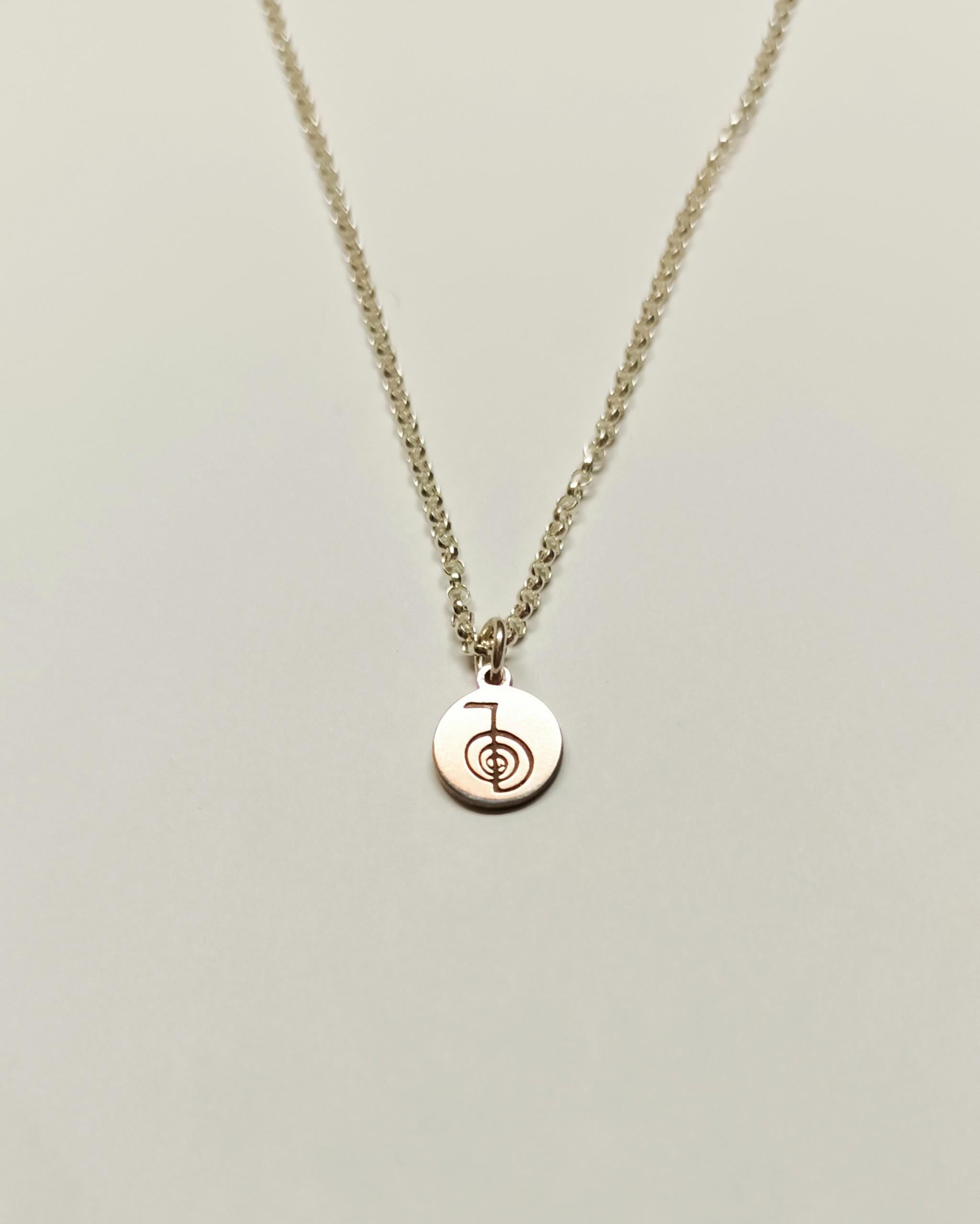 Chokurei pendant , gold pendant, sterling silver pendant, reiki pendant, spiritual jewelry, gift for mom, yoga jewelry , cho ku rei pendant