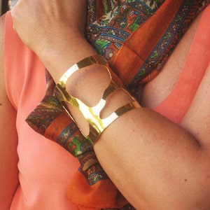 Gold bracelet, bronze bracelet, Handmade bracelet, Big bracelet,statement bracelet,sale