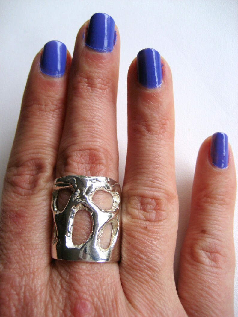 Silver ring Statement ring Silver 925 ring Handmade ring Etsy