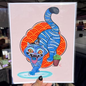Derpy Cat  | 8x10 Illustration | Art Print