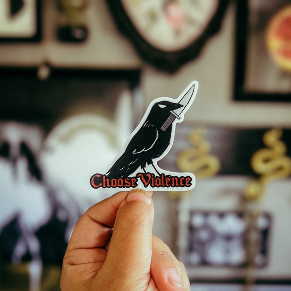 Choose Violence Crow | Illustrations | Sticker