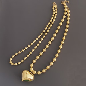 Penny Foggo - Chunky Heart and Heartburst Carabiner Chain Black Necklace main image 1
