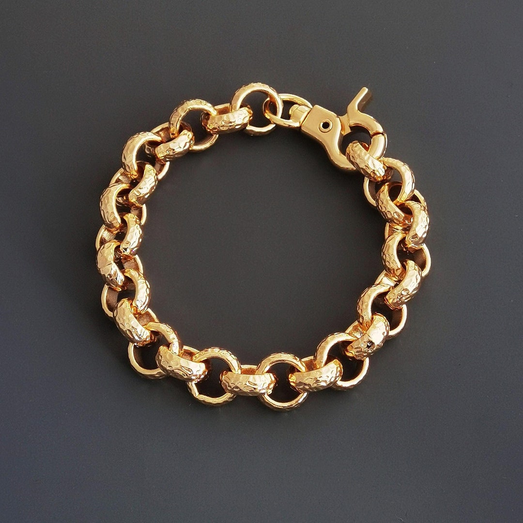 Virtue Jumbo Hammered Rolo Necklace - Gold main image 1