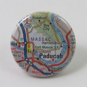 Paducah, Kentucky - Map Pin - 1.25&quot; button