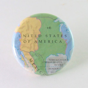 Map of The United States of America - 1.25&quot; button - Pinback