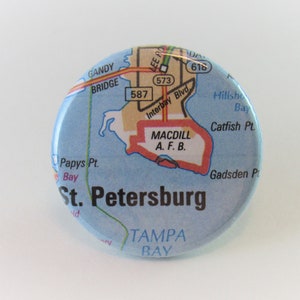 St. Petersburg, Florida - Map Pin - 1.25&quot; button