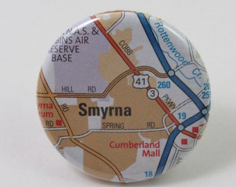 Smyrna, Georgia - Map Pin - 1.25" button