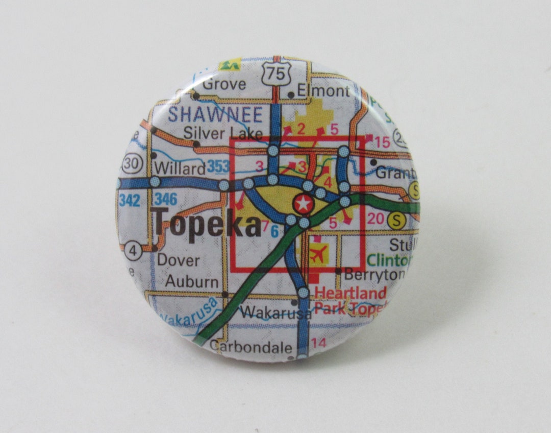 Topeka, Kansas - Map Pin - 1.25
