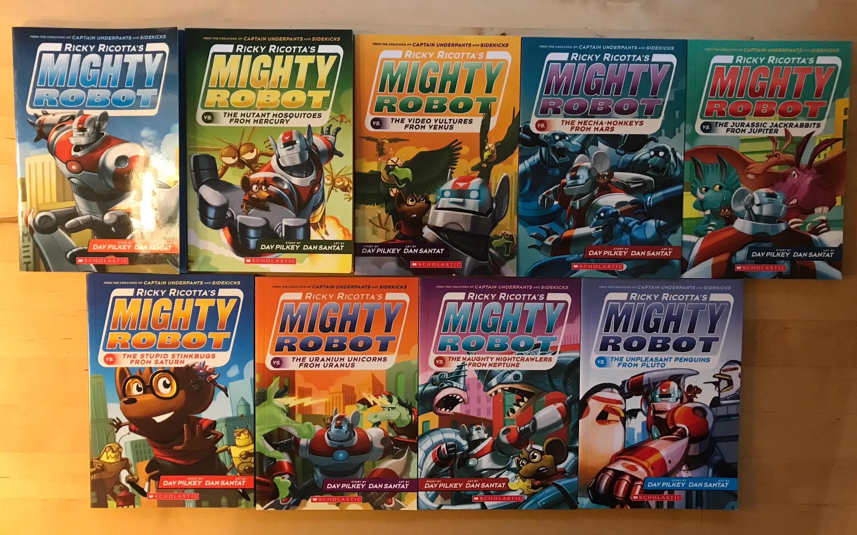 Dav Pilkey's “ricky Ricotta's Mighty Robot” Series ~ 10 Book Set
