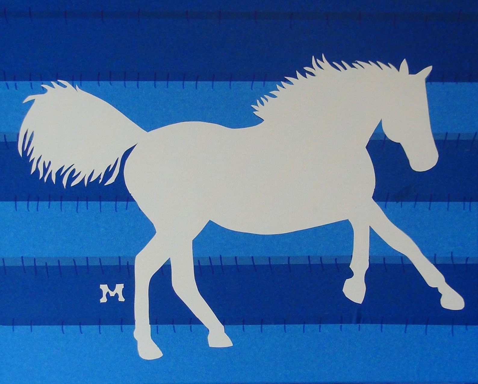 Orange Horse Art Painting Painted by an Actual Horse Etsy