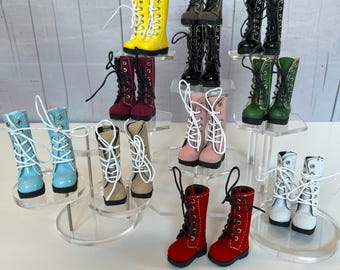 Lace Up Fashion Doll Boots: Curvy/Tall Barb, IT/NF/FR 1/6 Scale Blythe