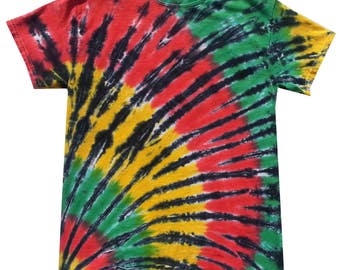 Corne Rasta tie dye t shirt, hand crafted in the U.K