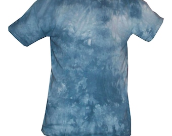 Blue Chaos tie dye t shirt, hand crafted in the U.K