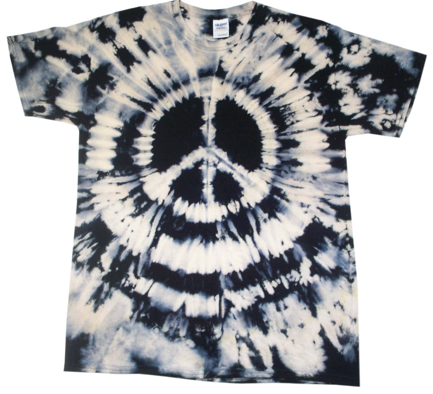 Green and Black Scrunch tie dye t shirt, hand dyed in the U.K