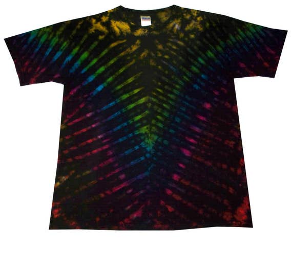 Hand dyed in the UK Tie dye T Shirt corner rasta all sizes