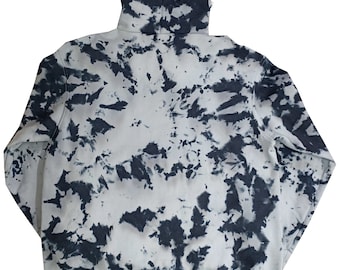 Tie Dye Hooded Sweatshirt Black Splatter