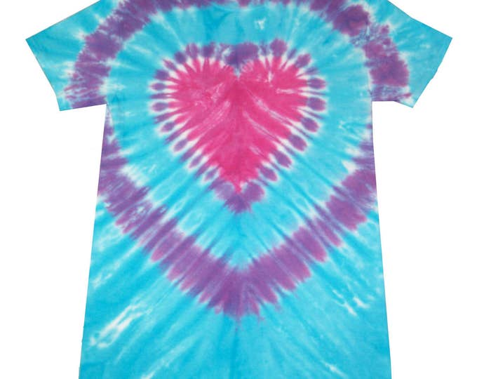 Purple Heart tie dye t shirt, hand crafted in the U.K