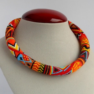 African jewelry Ethnic african beaded necklace for women boho jewelry gift for women african beads women&#39;s african beaded necklace