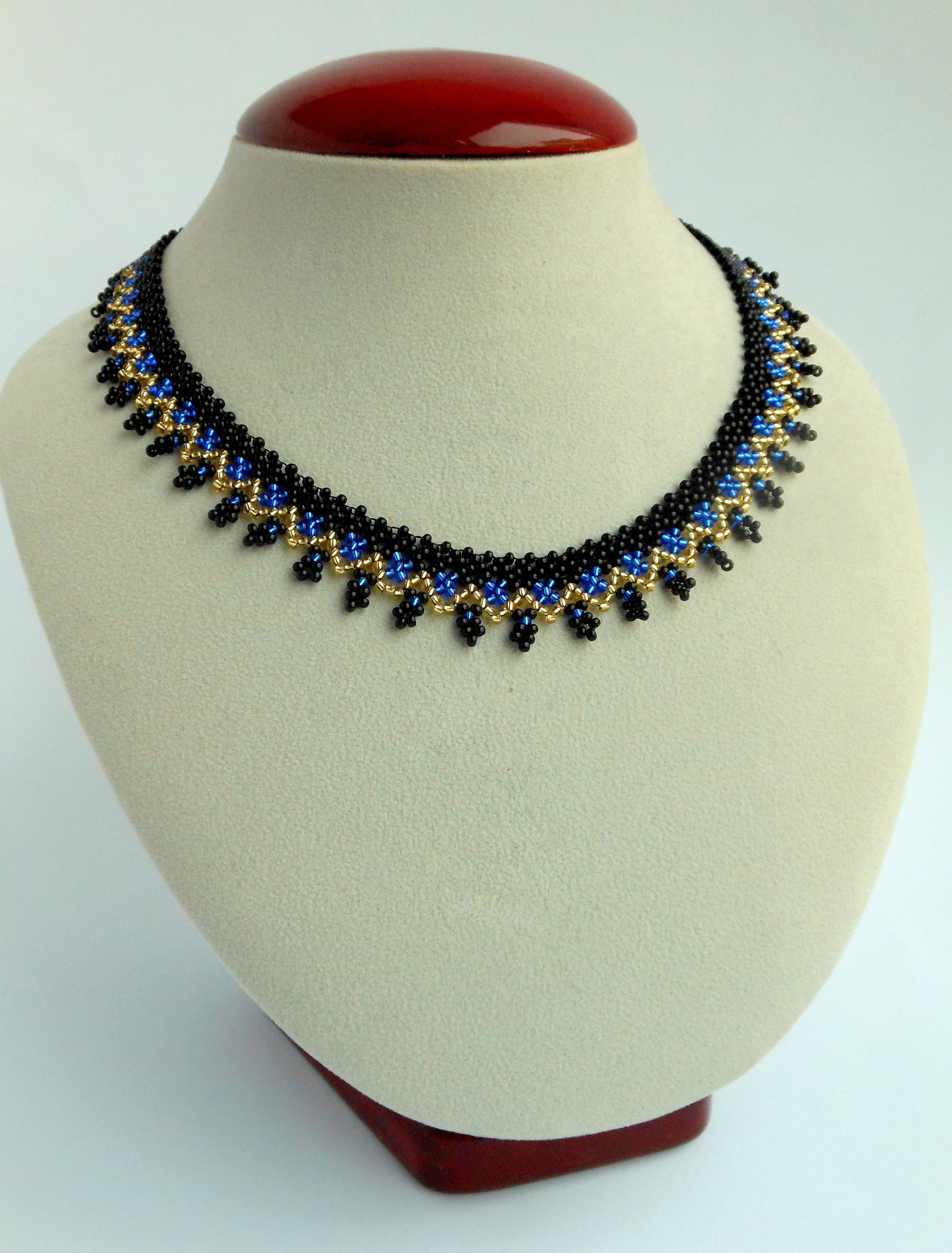 Blue Necklace for Women Necklace Gift for Wife Necklace Collar - Etsy ...