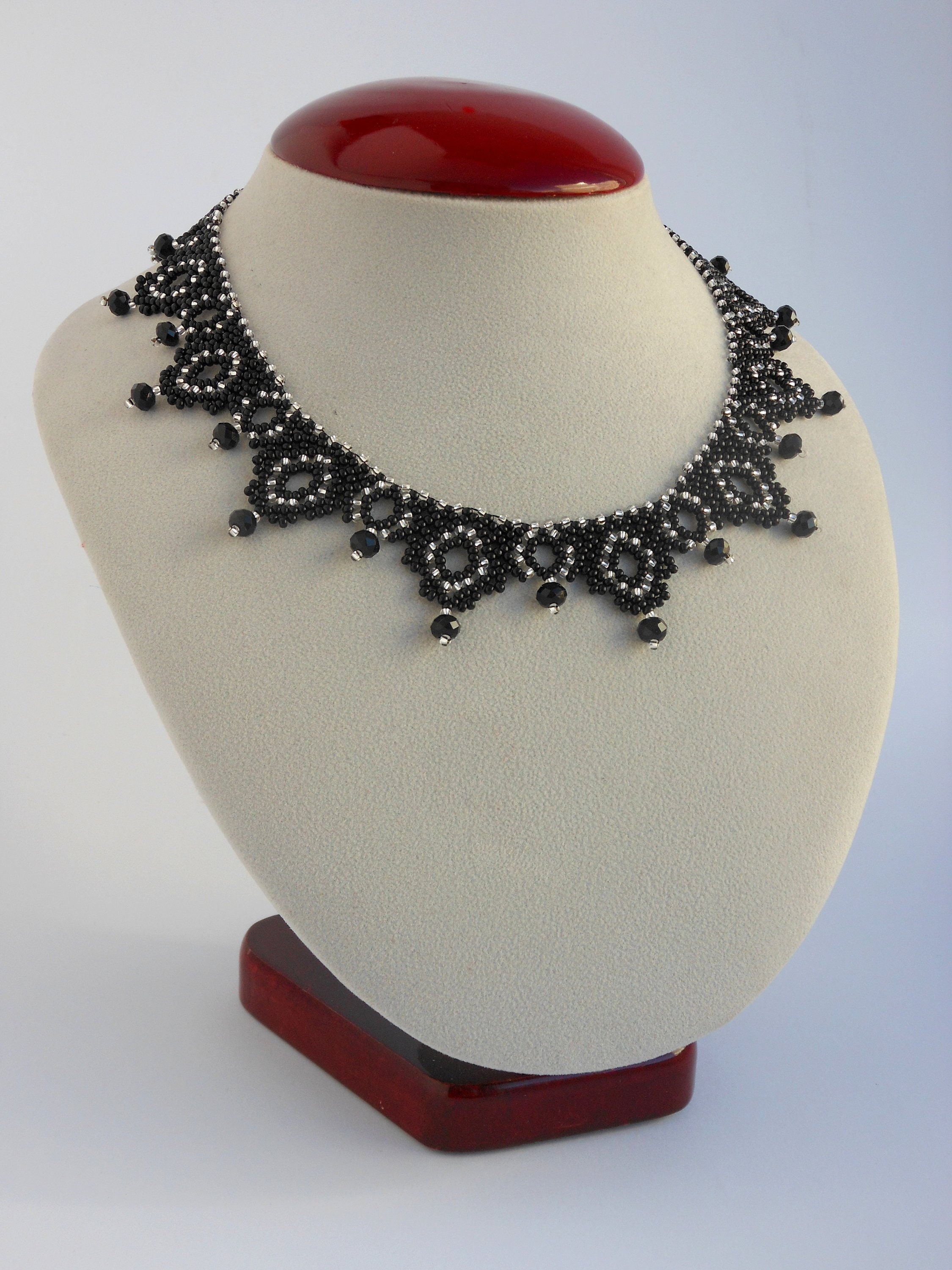 Black Necklaces for Women Beaded Necklace Beaded Jewelry Etsy Canada