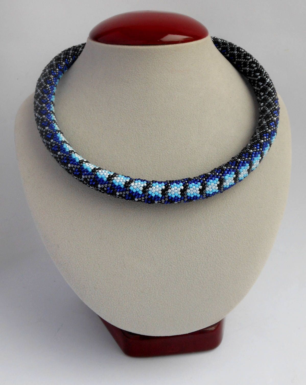 Beaded Necklace for Women Handmade Bead Necklace Bead Crochet Necklace