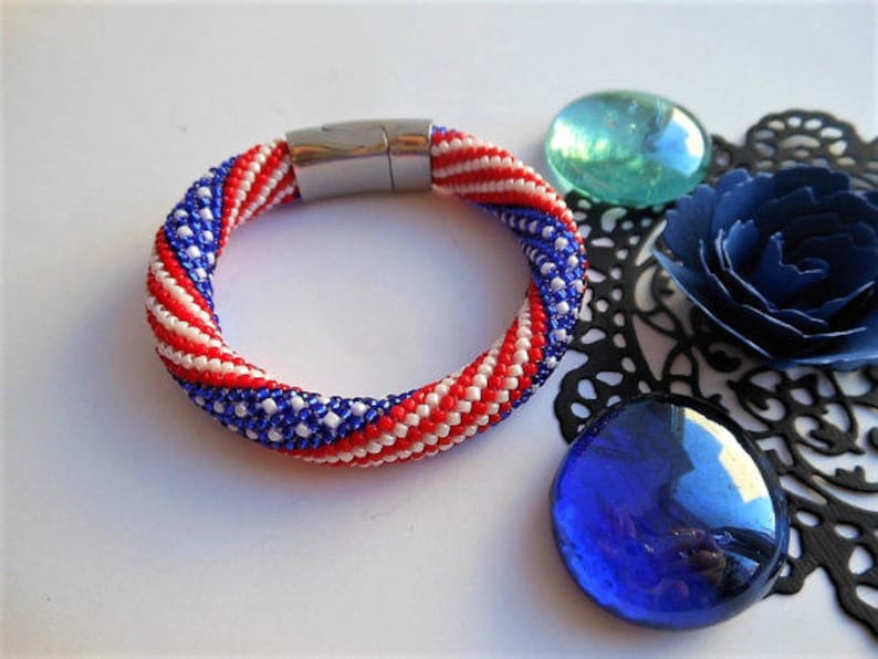 4th July usa bracelet american flag bracelet patriotic jewelry usa flag jewelry patriotic 4th july ornament unisex jewelry Gift for american