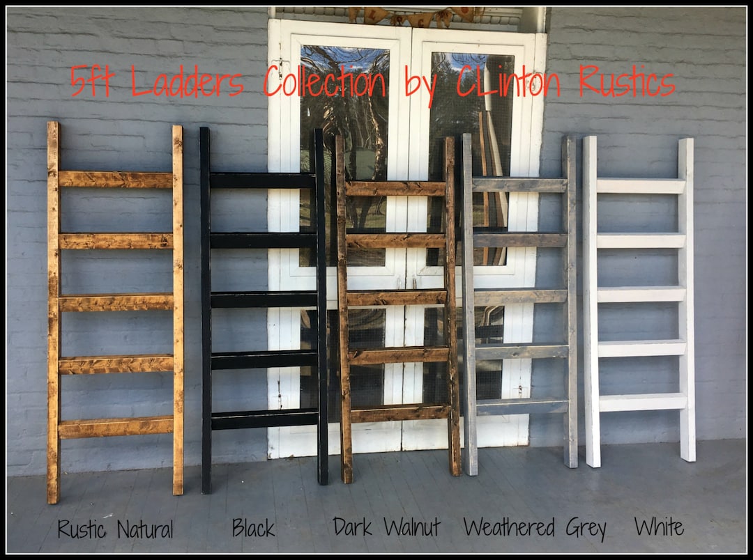 Handmade Blanket Ladder | Dark Walnut