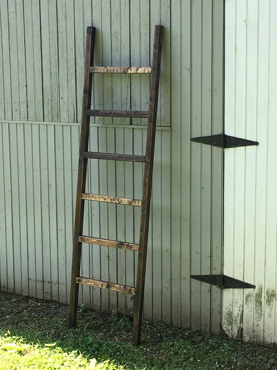 6ft Skinny Blanket Ladder Rustic Decor Home Organization Quilt