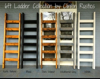 Blanket ladder | Rustic Decor | Quilt Storage | Gift for Her | Blanket ladder 6ft | Farmhouse Decor | Home for the Holidays