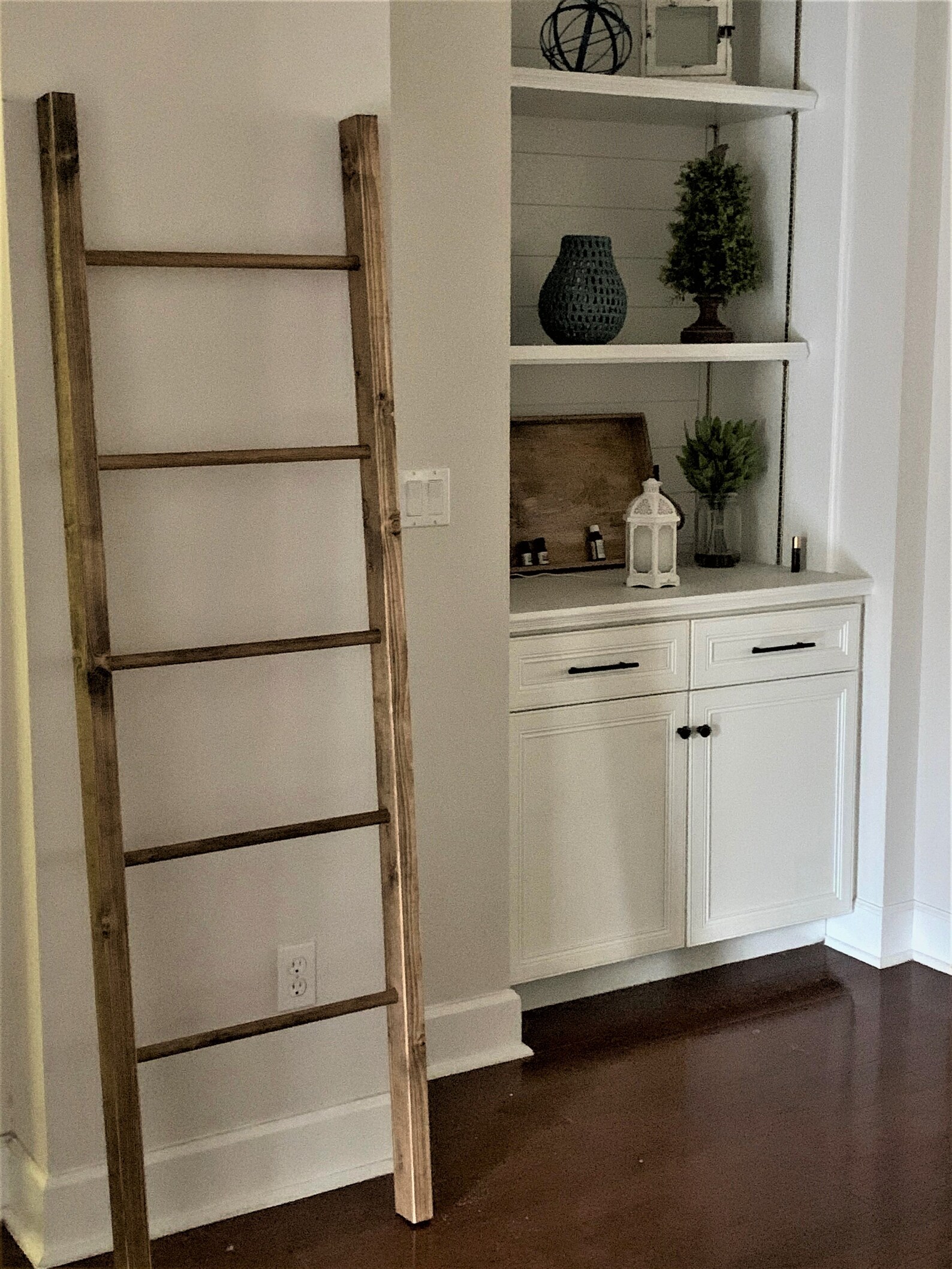 Blanket Ladder Round Rungs Rustic Decor Quilt Display Etsy