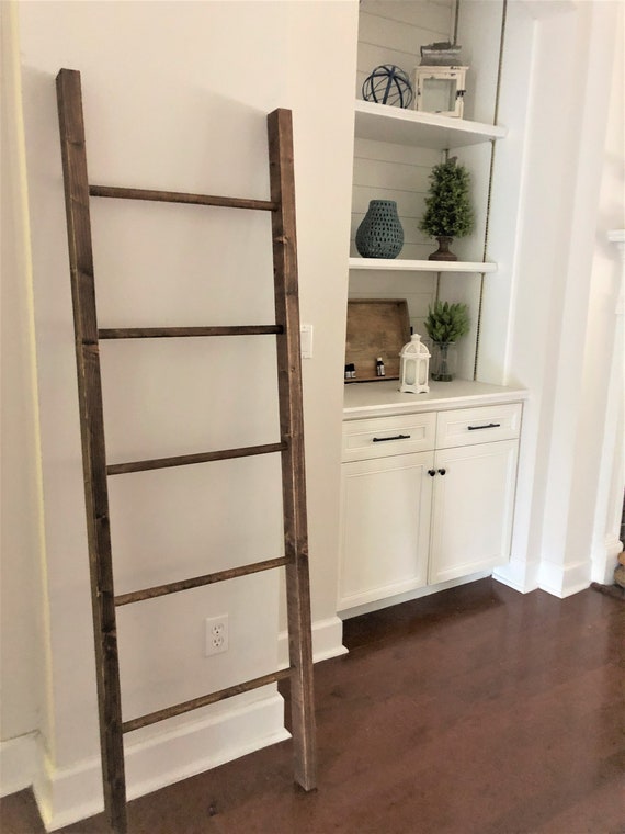 Blanket Ladder Round Rungs Rustic Decor Quilt Display Realtor