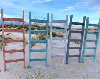 Blanket Ladder | Coastal Decor | Beach House Gift | Rustic Decor | Outdoor Lake Decor