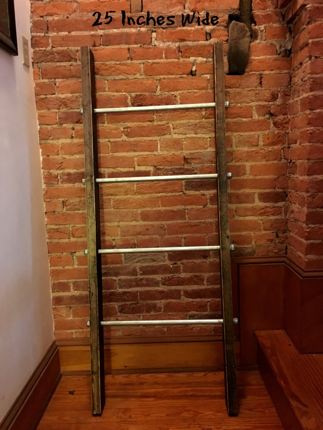 5ft x 25 inches Industrial / Rustic Blanket Ladder Etsy