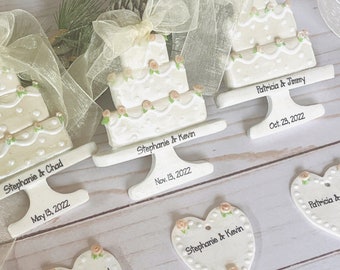 Personalized Wedding Cake Ornaments.