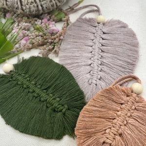 Handmade Boho Chic Style Macrame Leaf. Macrame Feather.  Bohemian Decor. Cord leaf. Cord Feather. Photo Prop.