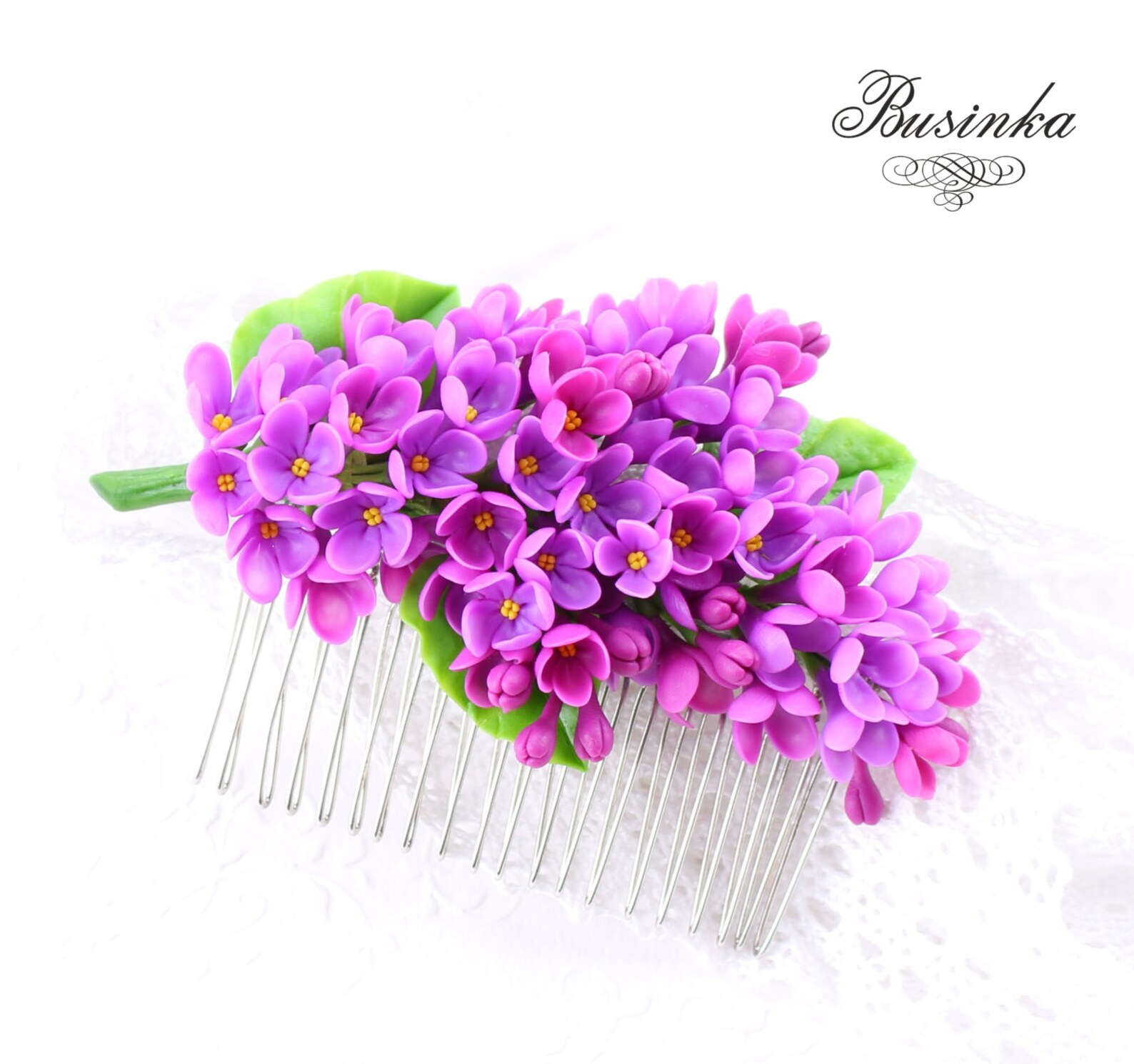 Purple lilac flowers hair pin Violet lilac hair clip Lilac Etsy