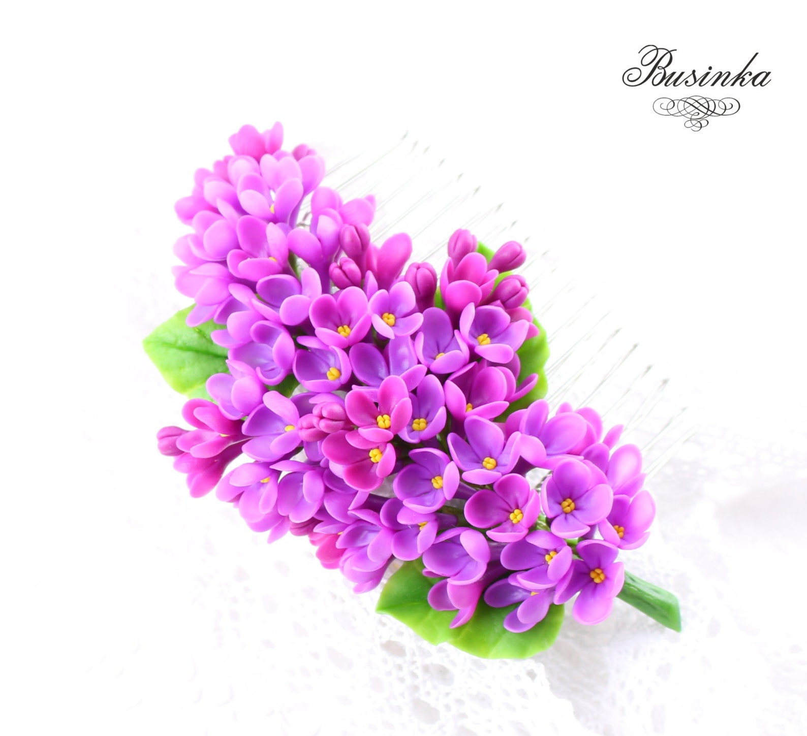 Purple lilac flowers hair pin Violet lilac hair clip Lilac Etsy