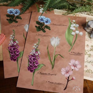 Stickervel bloemen lente